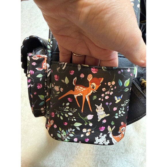 disney bambi mini backpack Loungefly Cameo : Clothing, Shoes & Jewelry two front zipper pockets Loungefly Disney Bambi Portrait Mini